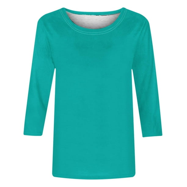 Chemisier Femme Manches 3/4 à Fleurs – Col Rond, Imprimé Coloré, Look Tendance Et élégant Pour L’été