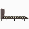 thumbnail image 6 of GDF Studio Full Size Modern PU Leather Platform Bed with LED Light, Coffee, 6 of 7