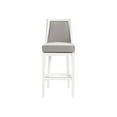thumbnail image 2 of Alaterre Furniture Ellie Bar Height Wood Stool with High Back, White, 2 of 8