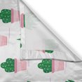 thumbnail image 3 of Ambesonne Tropical Kitchen Curtains, Succulent Cactus in Pots, 55"x45", Forest Green and Pastel Pink, 3 of 3