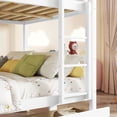 thumbnail image 5 of Leumius Full Over Full Rubber Wood Bunk Bed with 2 Drawers, Convertible into 2 Full Beds, Full Size Bunk Bed with Ladder and Safety Guardrails for Boys Girls White, 5 of 9