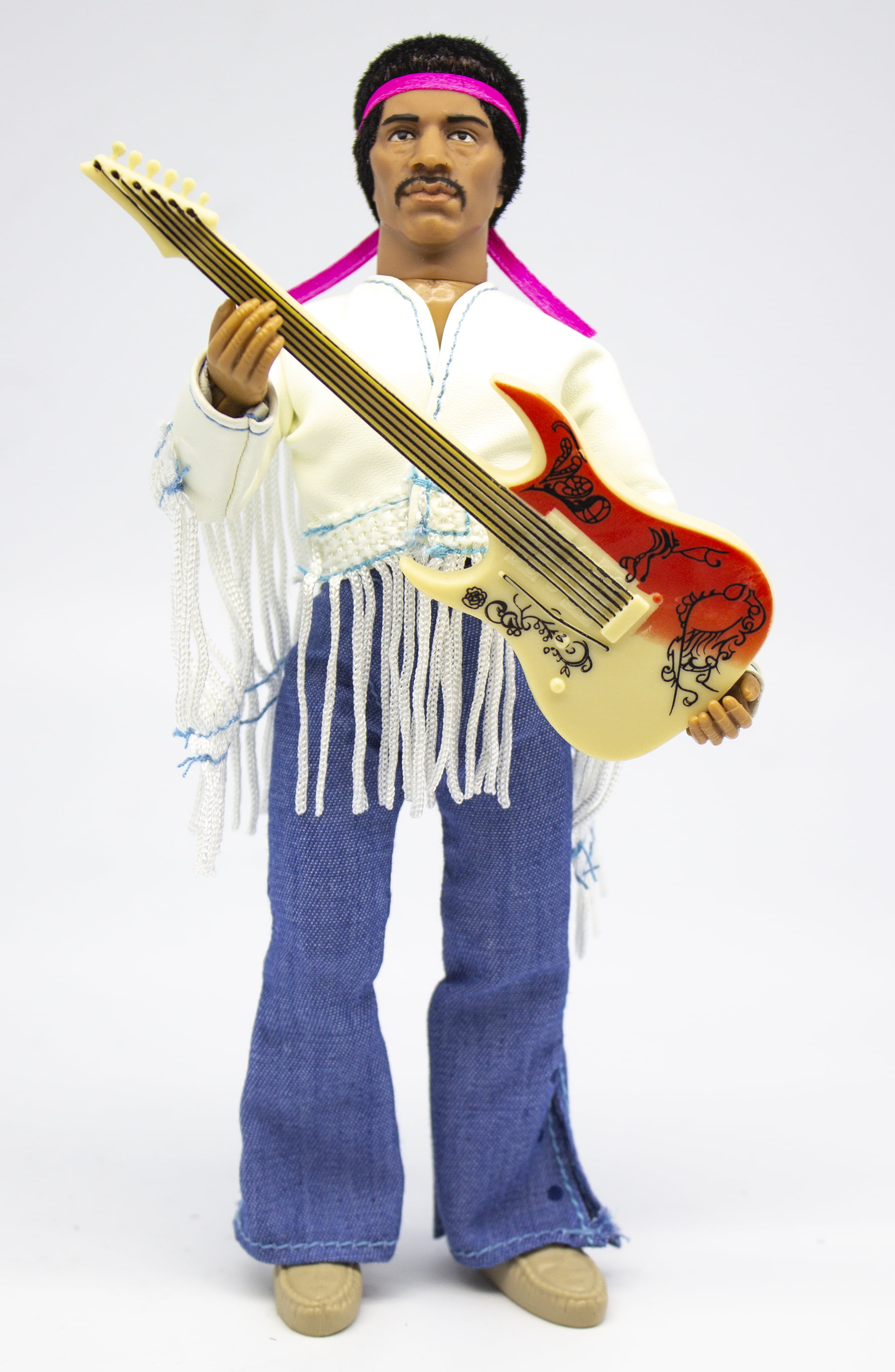 Jimi Hendrix-Woodstock floqué MEGO Action Figure 