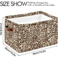 thumbnail image 3 of Coolnut Sexy Leopard Print Foldable Canvas Storage Bin, Sturdy Fabric Storage Basket with Handles, Storage Cube Box for Organizing Shelf Nursery Toy Closet 1PCS#1457 Home Decor, 3 of 7