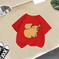 thumbnail image 4 of BOOMNY Baby Girls Short Sleeve T-Shirts Crew Neck Cartoon Capybara Graphic Tee Tops for Girl Soft Dailywear, 4 of 4