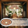thumbnail image 3 of CTIRCHIU Bamboo Woven Lampshade Lampshade Chocolate Paper Dustproof Restaurant Light Fixture 1Pcs, 3 of 6
