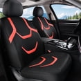 thumbnail image 6 of Coverado Car Seat Covers, Faux Leather with Mesh Fabric Front and Back Car Seat Protectors, 5 Seats Universal Fit for Most Cars SUV Trucks, Black&Red, 6 of 12