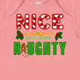 thumbnail image 4 of Inktastic Nice Until Proven Naughty with Holly and Gingerbread Man Boys or Girls Baby Bodysuit, 4 of 5