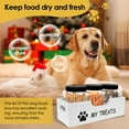 thumbnail image 4 of Dog Treat Container Wood Dog Treat Holder with 3 Plastic Jars Reusable Cat Food Container Decorative Pet Food Container for Pet Owner and Pet Lover, 4 of 10