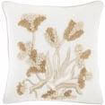 thumbnail image 1 of homeroots home decor 386265 Embroidered Floral Detail Throw Pillow, 1 of 1