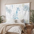thumbnail image 3 of Coastal Blue Tapestry for Bedroom Wall Hanging Tapestry, Ocean Coral Starfish Jellyfish Seahorse Ceiling Backdrop Tapestries Poster Blanket Wall Decor for Teens Room Living Room Dorm 59" x 90", 3 of 8