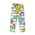 thumbnail image 4 of Easygdp Funny Dinosaurs on Stripes Men's Pajama Pant, Sleep Elastic Waistband Lounge Pants - Medium, 4 of 9
