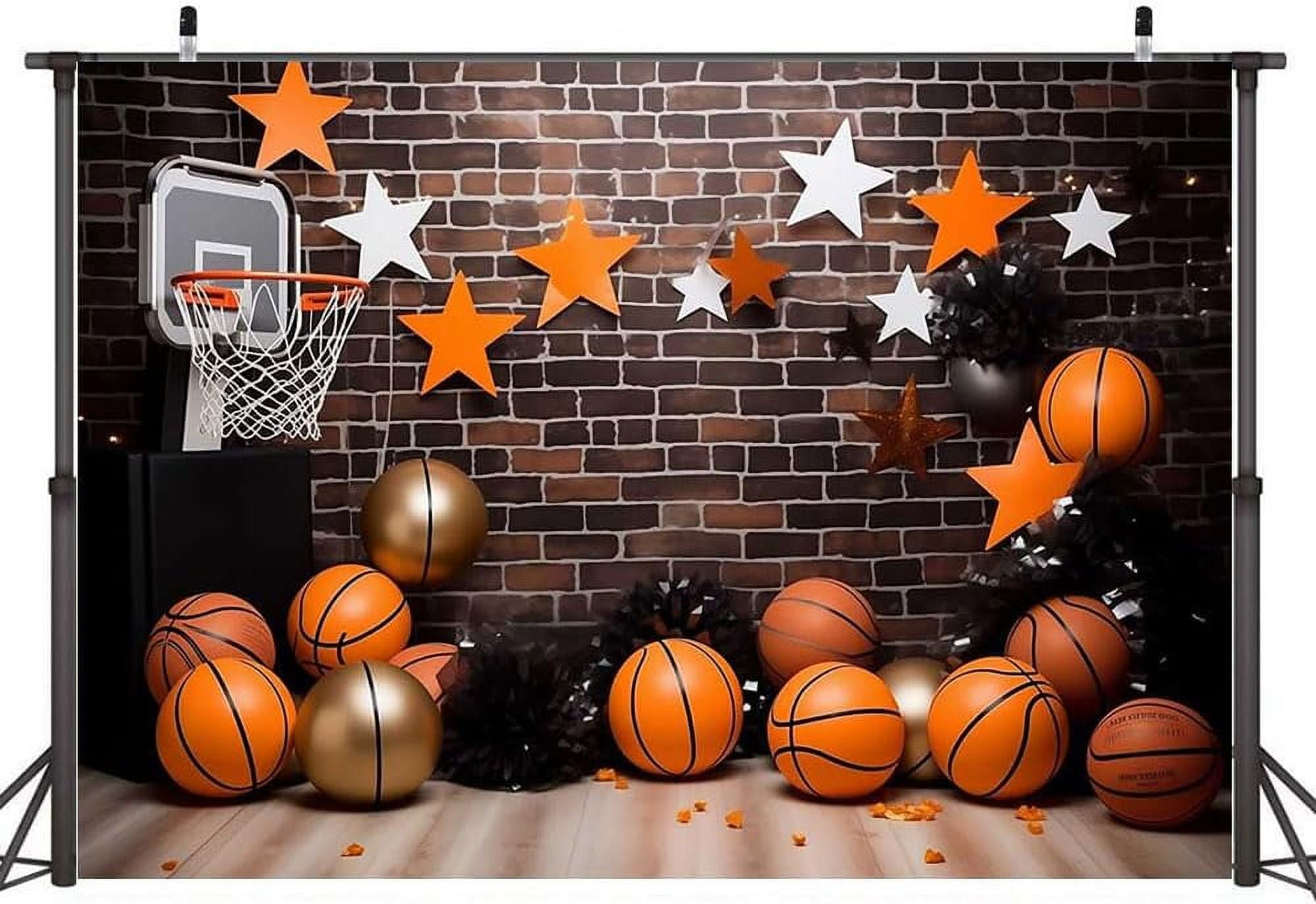 Basketball Photo Backdrop for Photography, Basketball Background for  Birthday Party, Sports Theme Backdrop for Boys Brick wall Kids Newborn Baby  Wall Banner Decoration - Walmart.com, image size:2000x1374