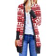 thumbnail image 1 of FOCUSNORM Femmes Juniors Cardigan de Noël à Manches Longues Vêtements de Fête Dessin Animé, 1 of 6