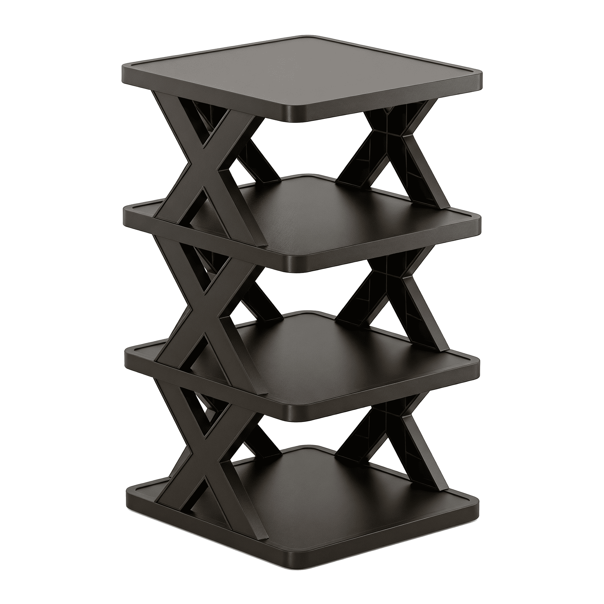 Home-Complete 4-Tier Shoe Rack for 20 Pairs Sneakers, Heels, Boots
