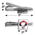 thumbnail image 3 of IT Pennywise Come Home Square Tie Bar Clip Clasp Tack- Silver or Gold, 3 of 6
