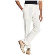 Vince Camuto Mens Slim fit Dress Pants 30 / 30 White Solid Stretch