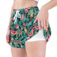 thumbnail image 4 of FORMRS Womens Swim Shorts Mesh Liner Quick Dry Casual Beach Board Bottom with Pockets, Sizes S-2XL, Green Tropical Pattern, 4 of 9