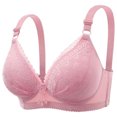 thumbnail image 2 of Women's Non-steel Lace Stitching Comfortable And Breathable Gathered Adjustable Bra Underwear, 2 of 3