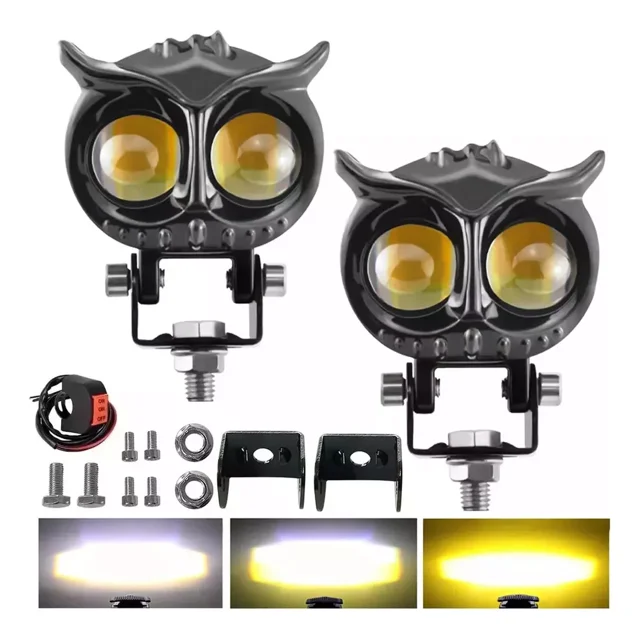 Un Par Luces Led Para Faros Motos Luz Auxiliares Lupa Autos