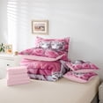 thumbnail image 6 of Castle Fairy Tiger Wildlife Bedding Comforter Set 7-Piece for Female Men Women,Pink Rose Flower King Bedding Sets,Woodland Animal Ultra Soft Bed Sheets,Ultra Soft Home Decor,Reversible, 6 of 8