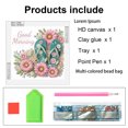thumbnail image 4 of 5D DIY Taladro Parcial Con Forma Especial Chanclas Flores 30x30 Cm, 4 of 9