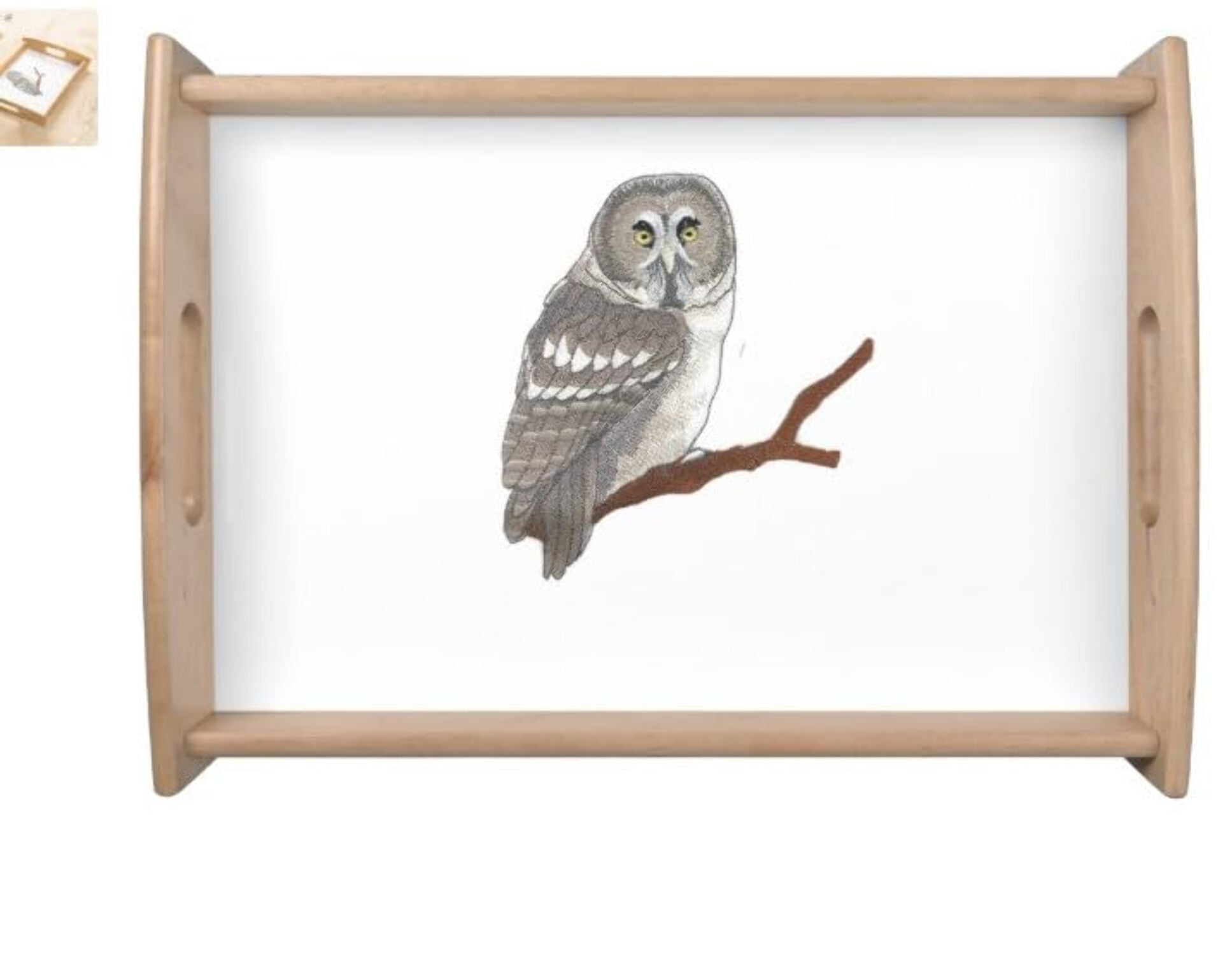 Beyond Vision Custom Birds [Great Grey Owl] Embroidered Iron on/Sew Patch (5.78" x 6.29")