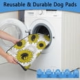 thumbnail image 5 of 2-Count Extra Large Floral Housebreaking Pads, Washable Reusable Pet Training Mats 48x48 Inch, Non-Slip Dog Potty Solution for Big Breed Indoor Areas, 5 of 8