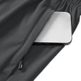 thumbnail image 6 of Ceisia Men's Solid Color Ice Silk Casual Sports Pants with Elastic Drawstring Waist Zippered Pockets Tapered Ankle Cuffs Dark Gray Gifts for Father 7X, 6 of 8