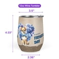 thumbnail image 5 of Chihuahua Proud Dad Happy Father's Day 12oz Stainless Steel Wine Tumbler Insulated Cup with Lid Dog Lover Gifts Idea - 02008, 5 of 5