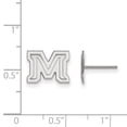 thumbnail image 2 of Solid 10k White Gold Official Montana State University Extra Small Tiny Post Studs Earrings - 9mm x 12mm, 2 of 3