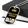 thumbnail image 3 of Himalayanpersian Cat Dad Necklace Stainless Steel or 18k Gold Dog Tag 24" Chain, 3 of 8