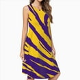 thumbnail image 2 of Purple And Gold Tailgate Swag - Claw Marks Casual Sleeveless Loose Sundress Dress For Women Summer Dress Daily Woman, 2 of 4