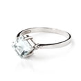 thumbnail image 2 of Galaxy Gold 14K White Gold 1.77 Carat Natural Diamonds and Aquamarine Ring - March Birthstone - Courage & Clarity - Sizes 5.5 to 11 - Fine Jewelry for Women, 2 of 4