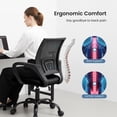 thumbnail image 2 of Silla de escritorio ergonómica DUMOS de respaldo medio con soporte lumbar, 2 of 5