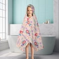 thumbnail image 6 of Mermaid Princess Sea Pattern Hooded Bath Towel，50"x30" for Ages 3 To 12 Kids, Quick Dry Lightweight Soft Microfiber Hood Beach Towel Cover Up for Kids, 6 of 7