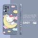 thumbnail image 3 of Case For OPPO A52 A54 A55 A57 A59 A93 A83 A92S A93S 4G 5G A16 Colour Simple Liquid Silicone Case Cute Hello K-Kitty Cat, 3 of 5