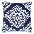 thumbnail image 4 of LR Home Ox Bay Machine-Made Blue/White Medallion Cotton Blend Pillow Cover, 4 of 9