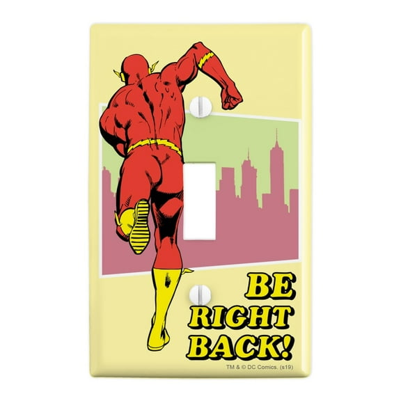 The Flash Be Right Back Plastic Wall Decor Toggle Light Switch Plate Cover