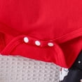 thumbnail image 5 of mgoYE My First Christmas Baby Girl Outfit Newborn Romper Skirts Pants Set Fall Winter Infant Christmas Dress Pant Clothes Headband(Red,3-6 Months), 5 of 9