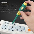 thumbnail image 3 of Voltage Tester Screwdriver Slotted/Phillips Outlet Tester Pen Electrician Pocket Test Pencil Hand Tools Driver Indicator 6x125mm Slotted, 3 of 6