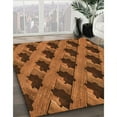 thumbnail image 2 of Ahgly Company Indoor Rectangle Patterned Neon Orange Area Rugs, 2' x 4', 2 of 6
