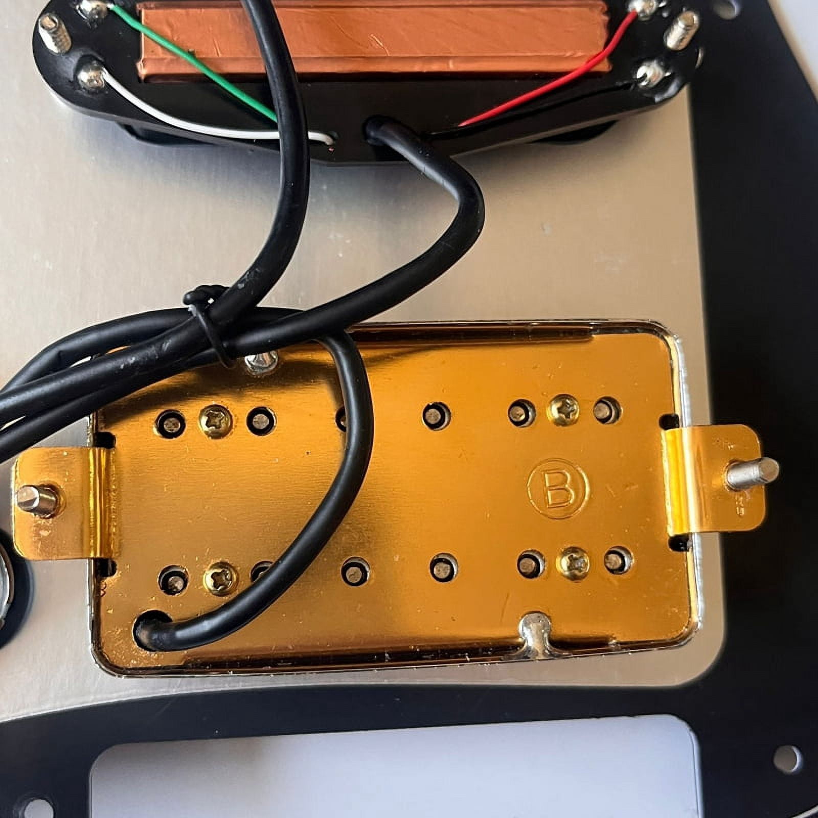 HSH Prewired Guitar Strat Pickguard Set with Silent Switch Kill Swith Humbucker Pickups Coil Splitting Switch Multi Switch Harnesses ,For Fender ST Electric Guitar Part Replacement