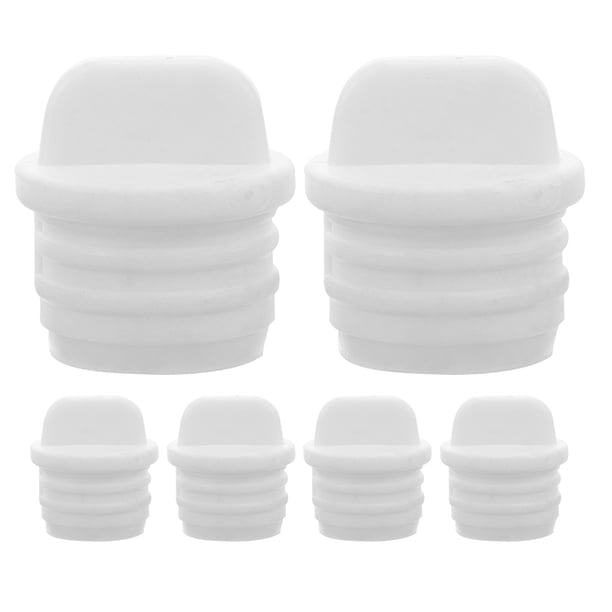 Tapón de drenaje para cubo de fregona (6 unidades), repuesto para bañera, cocina, baño, lavadero, tubo redondo, tapa de orificios, con asa