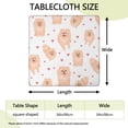 thumbnail image 2 of Pomeranian Dogs with Hearts Square Fitted Tablecloth with Elastic Edge,Square Table Cover,Washable Elastic Table Cover for Home Kitchen Party Decor 34"x34", 2 of 6