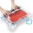 thumbnail image 2 of ac sous vide Bolsas de almacenamiento al vacío enrolladas a mano, 8 piezas, prensa manual, bolsa de compresión manual sin bomba para traje de viaje, zapatos, prendas de vestir (M*4+XL*4), 2 of 5