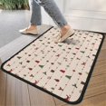 thumbnail image 4 of Beige Christmas Decoration Pattern Door Rugs,Washable Non Slip Door Mats Indoor,Decorative Door Mats,Entry Mat Indoor for Entrance,Bedroom,Kitchen,Bathroom,30"x17", 4 of 6