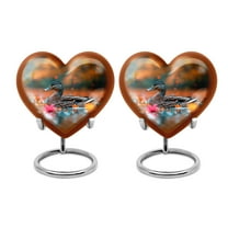 Fall Duck Urns For Human Ashes Keepsake - Urns For Ashes Adult Female Mom - Heart Urn ,cremation Urns For Human Ashes Adult Male - Urns For Cremation Ashes (Size -3inch,1pc)