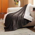thumbnail image 2 of Fleece Throw Blanket for Couch Brown - Throw (50" x 60"), 2 of 5