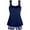 Navy Blue, variant on Plus Size Women's Swimsuit Set for Women Tankini Top Swimwear with Shorts Two Piece Bathing Suit Size XL