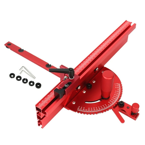Ciwanning Miter Gauges Fence With Track Stop Sawing Assembly Angles Rulers for Table Routers Woodworking Benches Tool Accessories